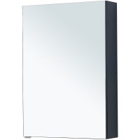 Зеркальный шкаф Aquanet Алвита New, 60 см, цвет антрацит матовый, 277539