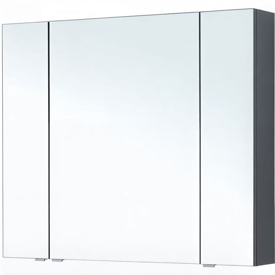 Зеркальный шкаф Aquanet Алвита New, 100 см, цвет антрацит матовый, 277543
