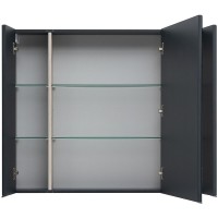 Зеркальный шкаф Aquanet Алвита New, 100 см, цвет антрацит матовый, 277543