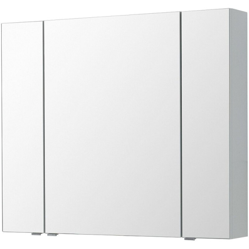 Зеркальный шкаф Aquanet Алвита New, 100 см, цвет серый матовый, 277544