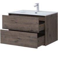 Тумба под раковину Aquanet Lino 80 см, 287543, цвет дуб веллингтон