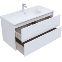 Тумба под раковину Aquanet Lino 100 см, 287544, белый
