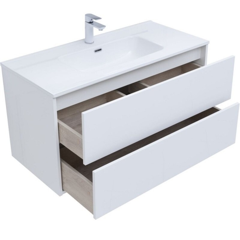 Тумба под раковину Aquanet Lino 100 см, 287544, белый