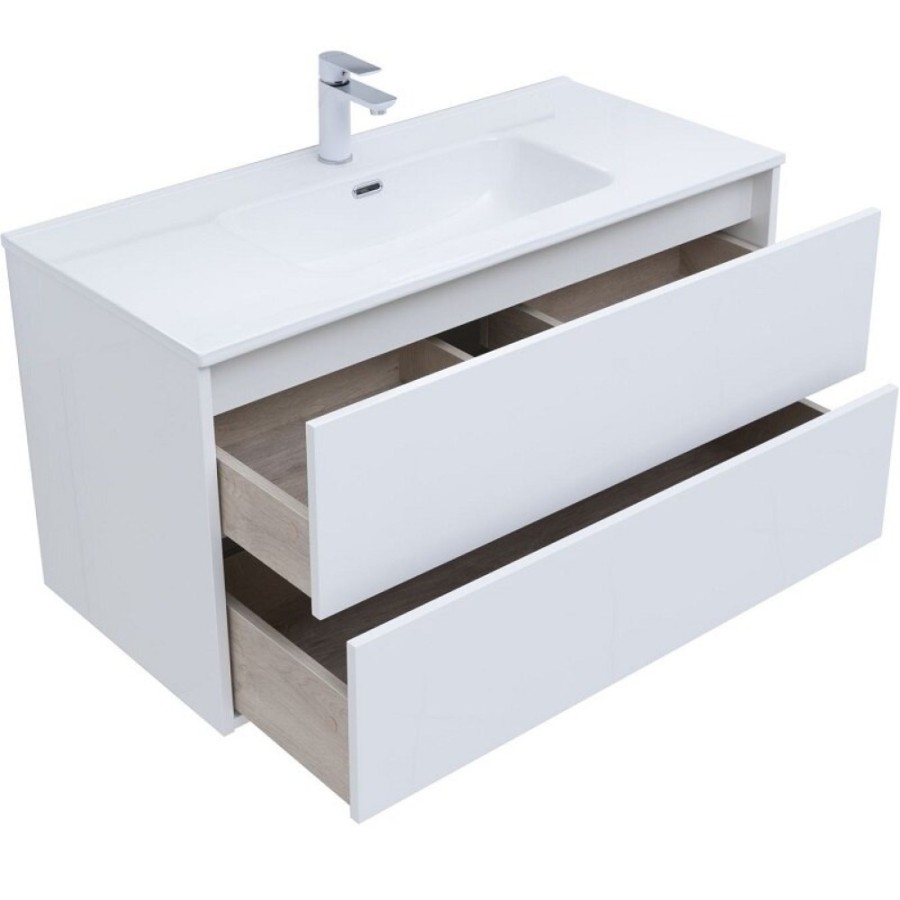 Тумба под раковину Aquanet Lino 100 см, 287544, белый