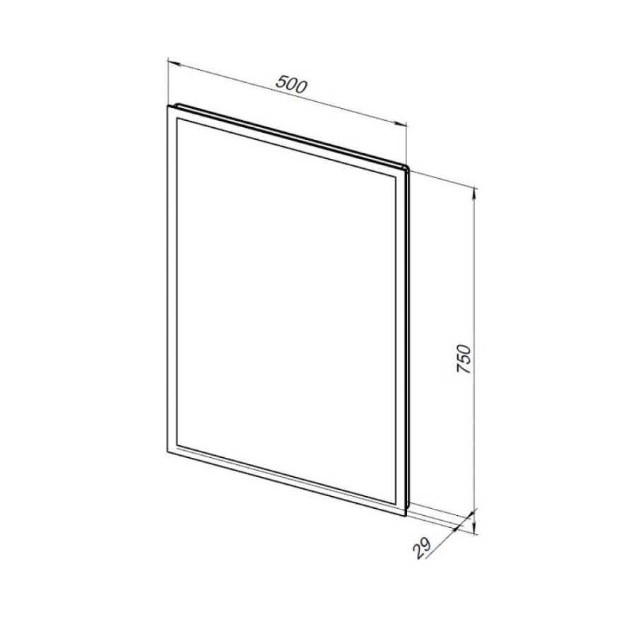 Зеркало Aquanet Оптима 288962, 50 см, с LED подсветкой, часами, цвет белый матовый