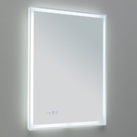 Зеркало Aquanet Оптима 288963, 60 см, с LED подсветкой, часами, цвет белый матовый