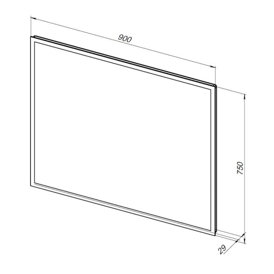Зеркало Aquanet Оптима 288966, 90 см, с LED подсветкой, часами, цвет белый матовый