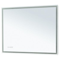 Зеркало Aquanet Оптима 288968, 120 см, с LED подсветкой, часами, цвет белый матовый