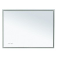 Зеркало Aquanet Оптима 288968, 120 см, с LED подсветкой, часами, цвет белый матовый