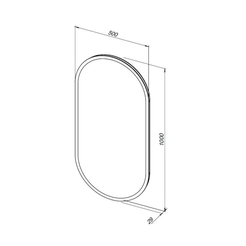 Зеркало Aquanet Монте 288970, 50 см, с LED подсветкой, часами, цвет белый матовый