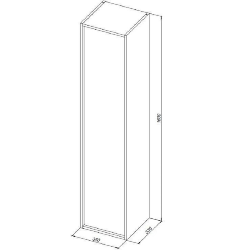Пенал Aquanet Lino 35, 295038, цвет дуб веллингтон