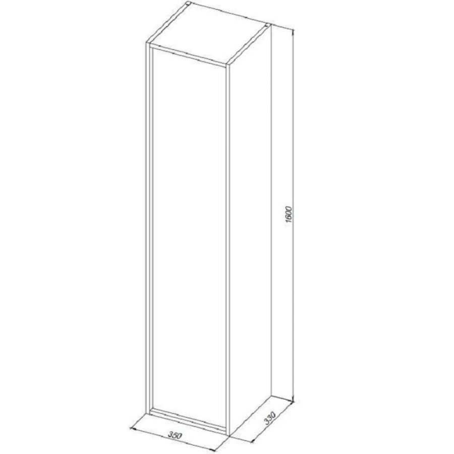 Пенал Aquanet Lino 35, 295039, белый