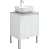 Тумба под раковину Aquanet Nova Lite 298847, 60 см, цвет белый глянец