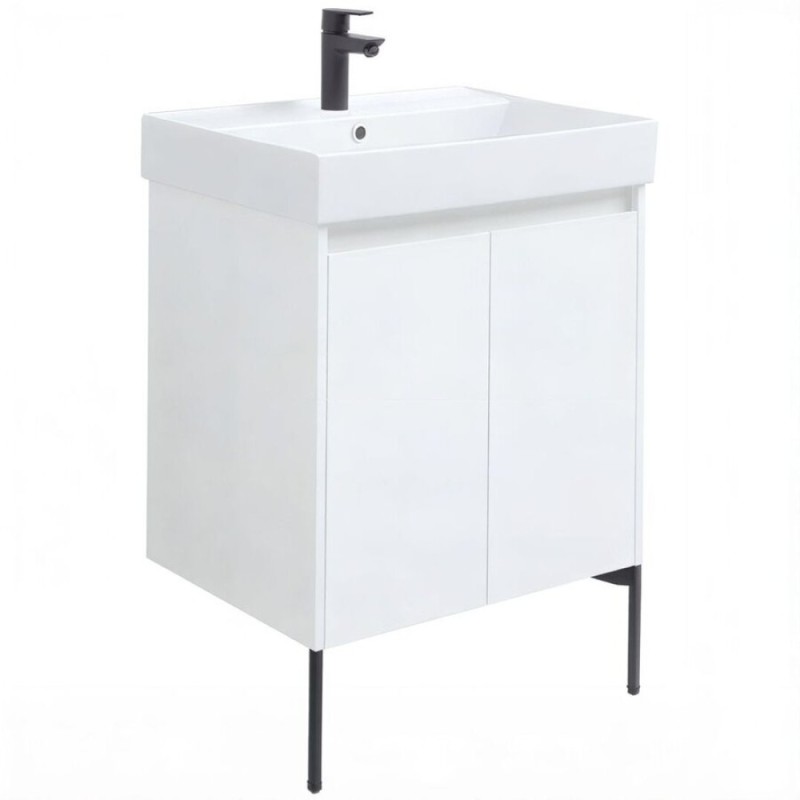 Тумба под раковину Aquanet Nova Lite 298847, 60 см, цвет белый глянец