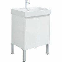 Тумба под раковину Aquanet Nova Lite 298847, 60 см, цвет белый глянец