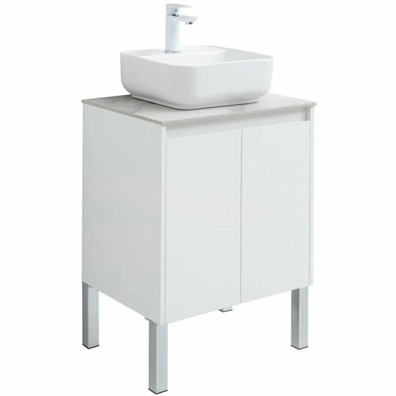 Тумба под раковину Aquanet Nova Lite 298847, 60 см, цвет белый глянец