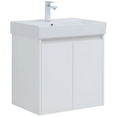Тумба под раковину Aquanet Nova Lite 298847, 60 см, цвет белый глянец