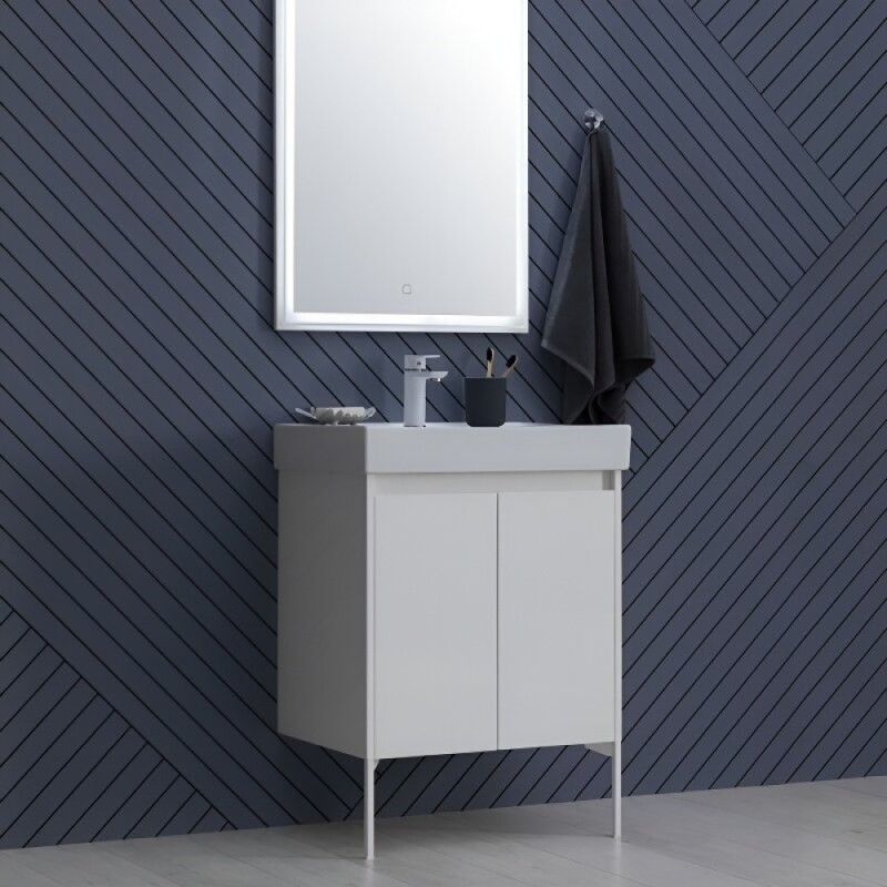 Тумба под раковину Aquanet Nova Lite 298847, 60 см, цвет белый глянец