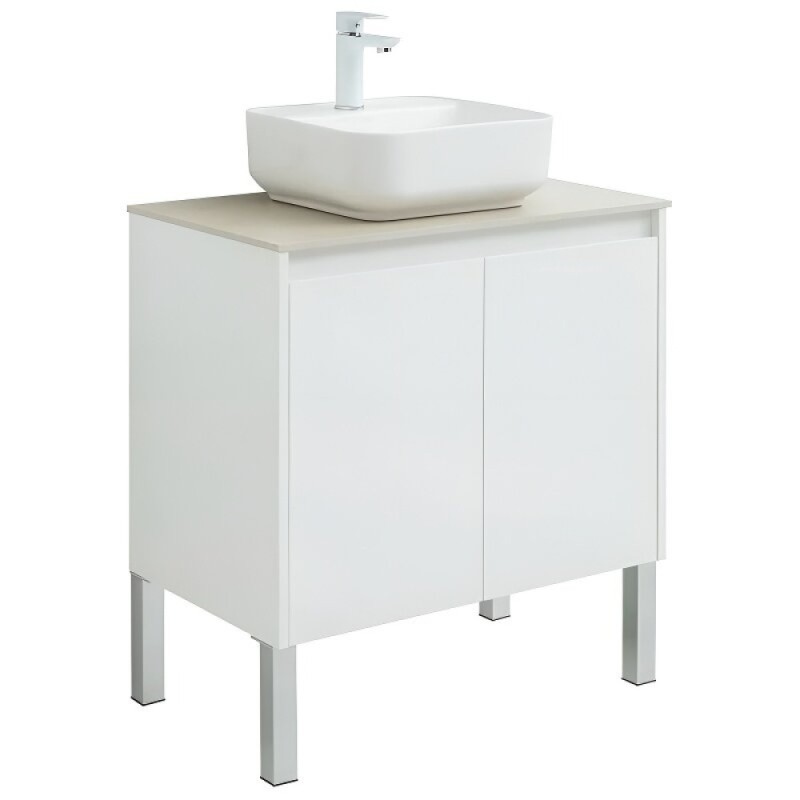 Тумба под раковину Aquanet Nova Lite 298850, 75 см, цвет белый глянец