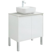 Тумба под раковину Aquanet Nova Lite 298850, 75 см, цвет белый глянец