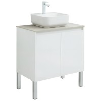 Тумба под раковину Aquanet Nova Lite 298850, 75 см, цвет белый глянец