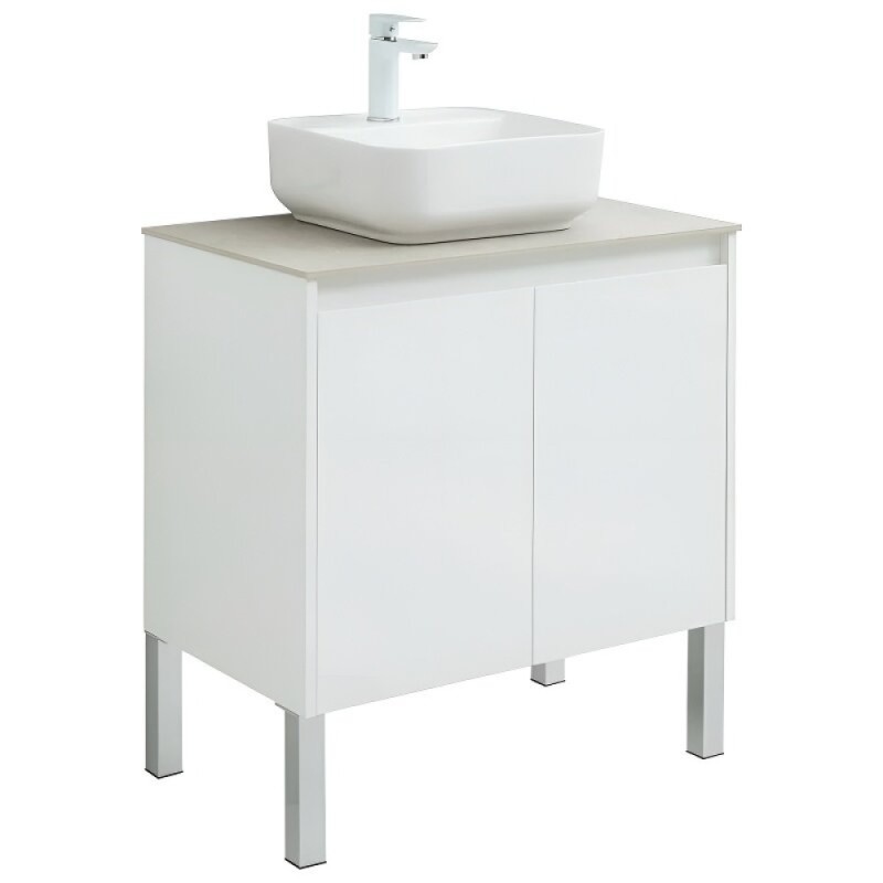 Тумба под раковину Aquanet Nova Lite 298850, 75 см, цвет белый глянец