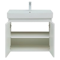 Тумба под раковину Aquanet Nova Lite 298850, 75 см, цвет белый глянец