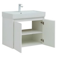Тумба под раковину Aquanet Nova Lite 298850, 75 см, цвет белый глянец