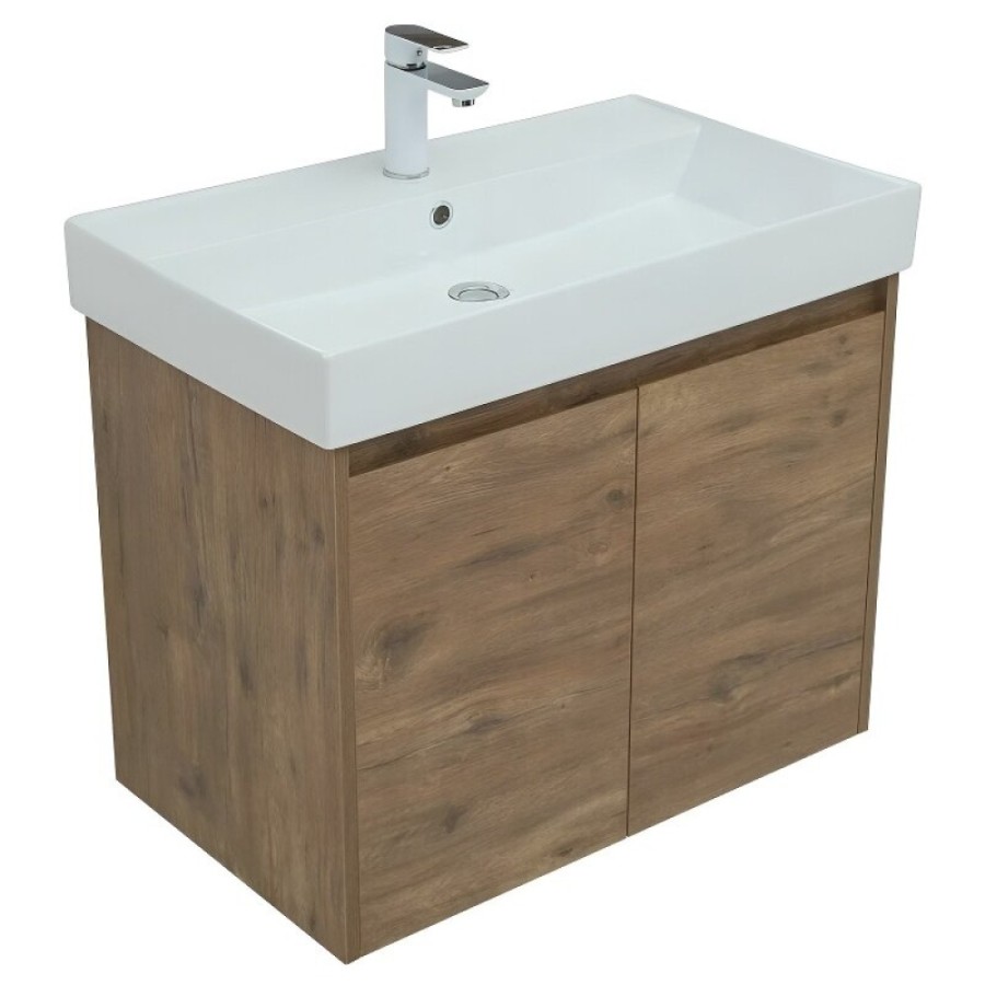 Тумба под раковину Aquanet Nova Lite 298852, 75 см, цвет дуб рустикальный