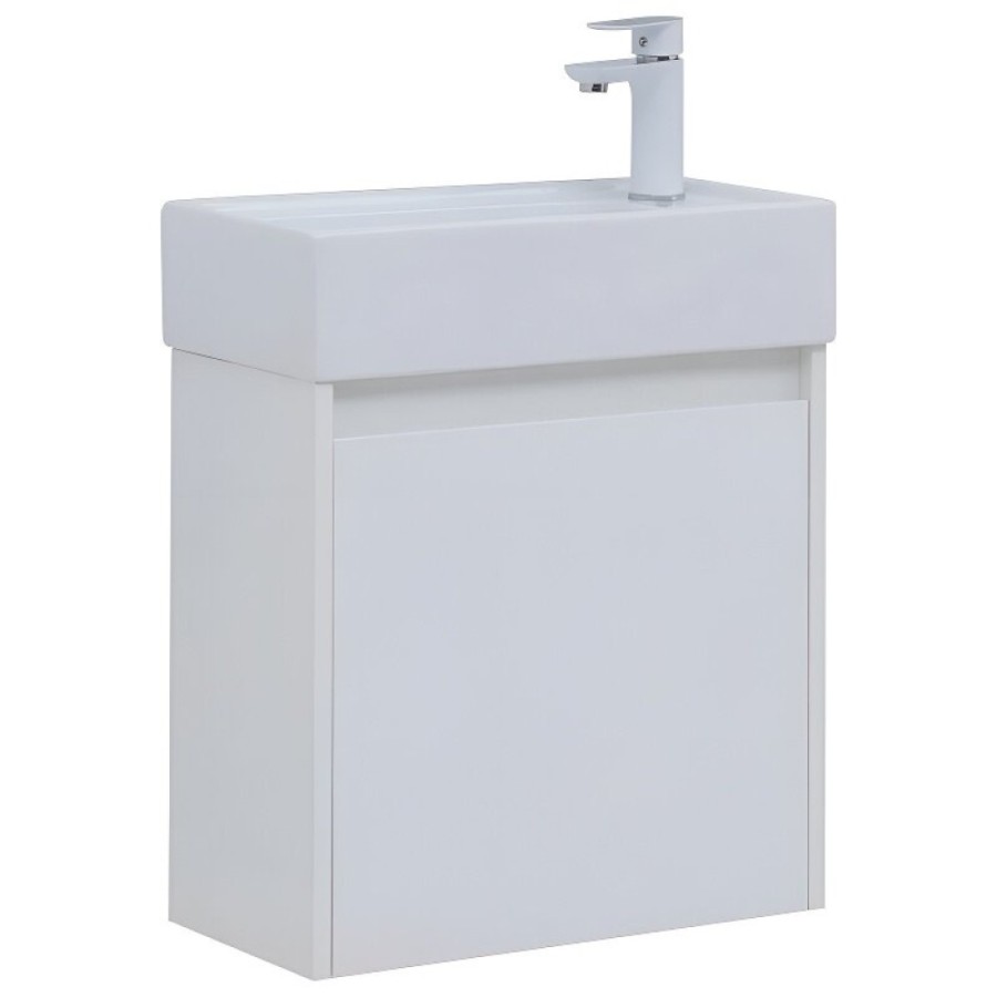 Тумба под раковину Aquanet Nova Lite 298853, 50 см, цвет белый глянец