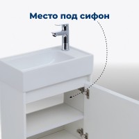 Тумба под раковину Aquanet Nova Lite 298853, 50 см, цвет белый глянец