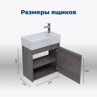 Тумба под раковину Aquanet Nova Lite 298854, 50 см, цвет дуб рошелье