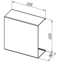 Полка Aquanet Магнум, квадратная, 22.5 х 22.5 см, черный матовый, 302223