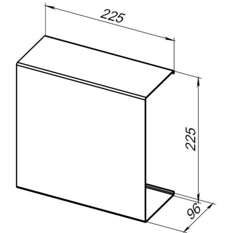 Полка Aquanet Магнум, квадратная, 22.5 х 22.5 см, черный матовый, 302223