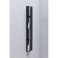 Полка Aquanet Магнум, вертикальная, 15 х 130 см, черный матовый, 302227
