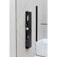 Полка Aquanet Магнум 302228, вертикальная, 20 х 130 см, черный матовый