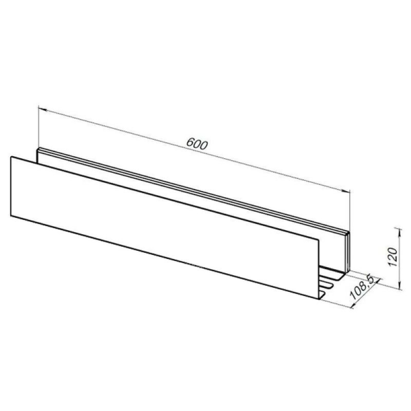 Полка Aquanet Магнум, 60 х 12 см, белый матовый, 302231
