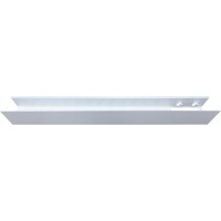 Полка Aquanet Магнум, 90 х 12 см, с крючками, белый матовый, 302234