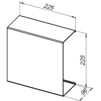 Полка Aquanet Магнум, квадратная, 22.5 х 22.5 см, белый матовый, 302235