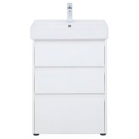 Тумба под раковину Aquanet Nova Lite 302469, 60 см, напольная, цвет белый глянец