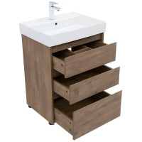 Тумба под раковину Aquanet Nova Lite 302471, 60 см, напольная, цвет дуб рустикальный