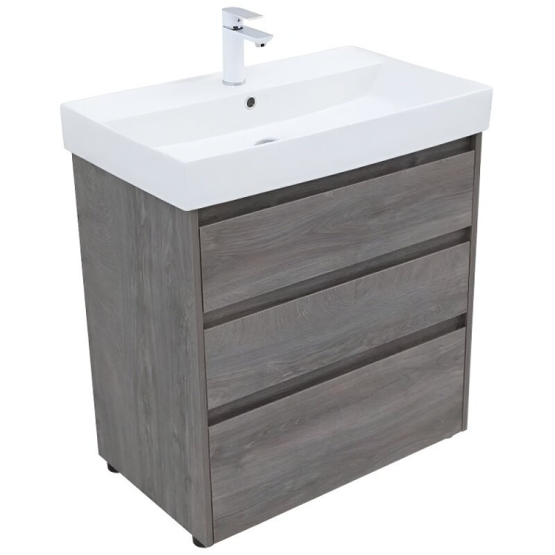 Тумба под раковину Aquanet Nova Lite 302473, 75 см, напольная, цвет дуб рошелье