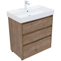 Тумба под раковину Aquanet Nova Lite 302474, 75 см, напольная, цвет дуб рустикальный