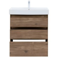 Тумба под раковину Aquanet Nova Lite 302474, 75 см, напольная, цвет дуб рустикальный
