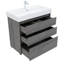 Тумба под раковину Aquanet Nova Lite 302476, 85 см, напольная, цвет дуб рошелье