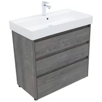 Тумба под раковину Aquanet Nova Lite 302476, 85 см, напольная, цвет дуб рошелье