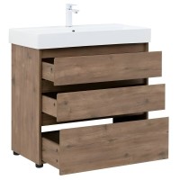 Тумба под раковину Aquanet Nova Lite 302477, 85 см, напольная, цвет дуб рустикальный