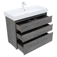 Тумба под раковину Aquanet Nova Lite 302479, 100 см, напольная, цвет дуб рошелье
