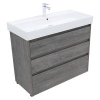 Тумба под раковину Aquanet Nova Lite 302479, 100 см, напольная, цвет дуб рошелье