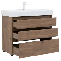 Тумба под раковину Aquanet Nova Lite 302480, 100 см, напольная, цвет дуб рустикальный